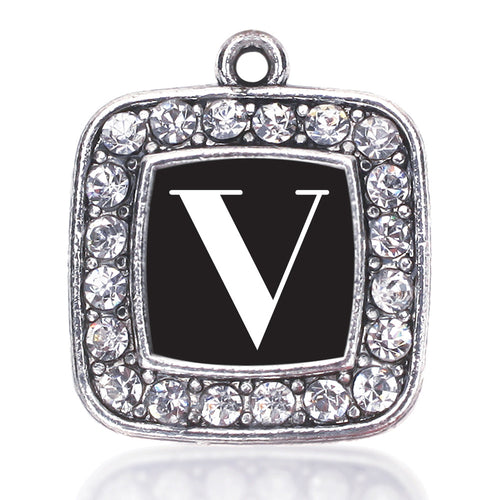 My Vintage Initials - Letter V Square Charm