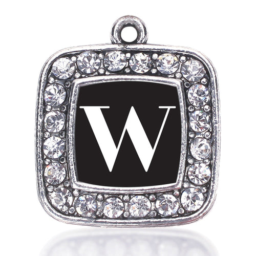 My Vintage Initials - Letter W Square Charm