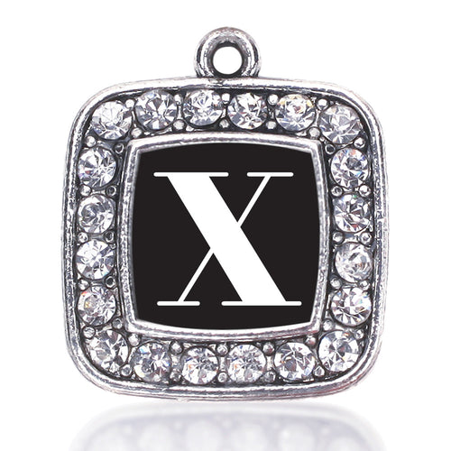 My Vintage Initials - Letter X Square Charm