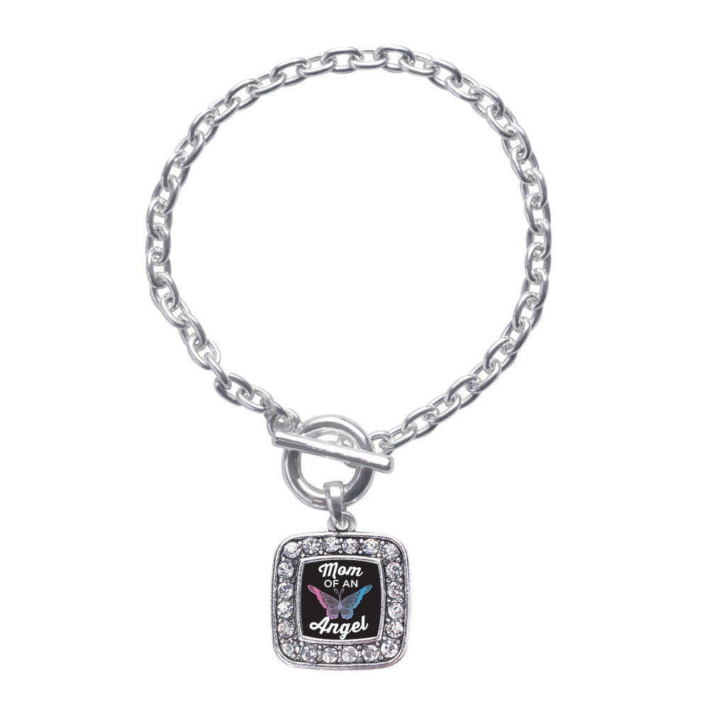 Mom Of An Angel Square Charm