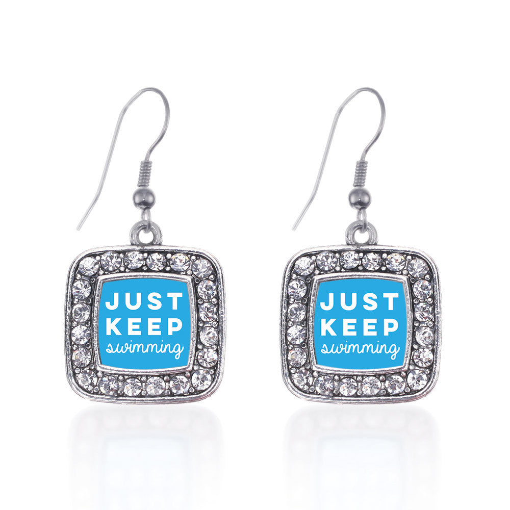 Just Keep Swimming Square Charm