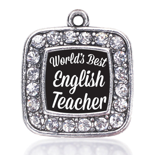 World's Best English Teacher Square Charm