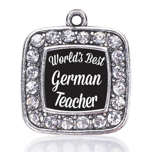 World's Best German Teacher Square Charm
