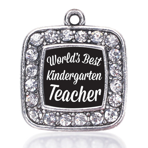 World's Best Kindergarten Teacher Square Charm