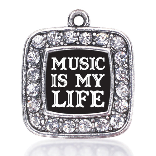 Music Is My Life Square Charm