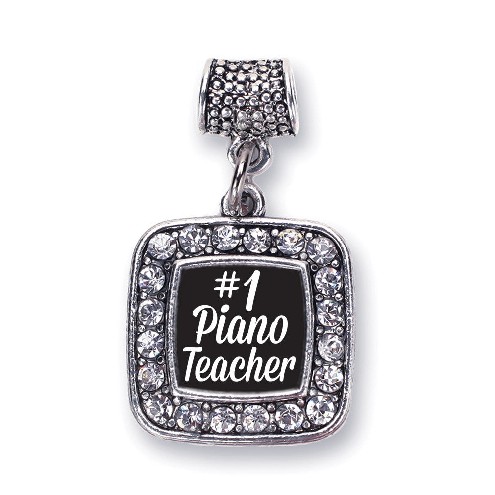 #1 Piano Teacher Square Charm