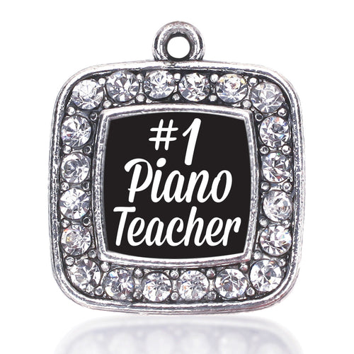 #1 Piano Teacher Square Charm