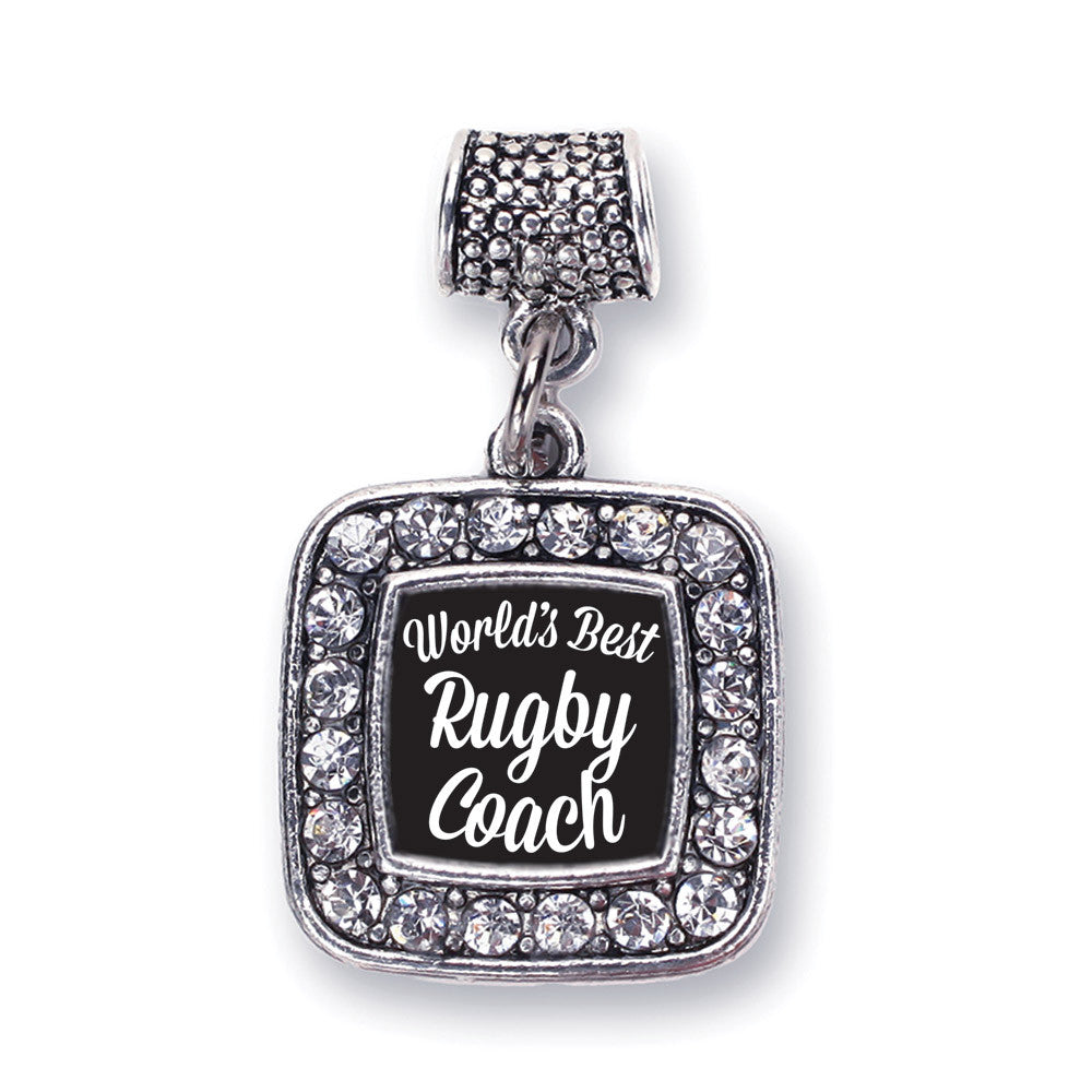World's Best Rugby Coach Square Charm