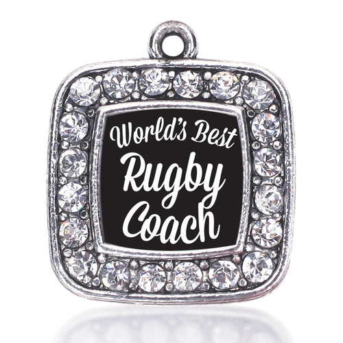World's Best Rugby Coach Square Charm