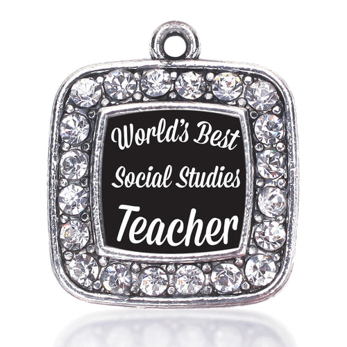 World's Best Social Studies Teacher Square Charm