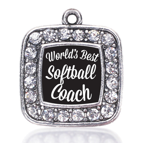 World's Best Softball Coach Square Charm