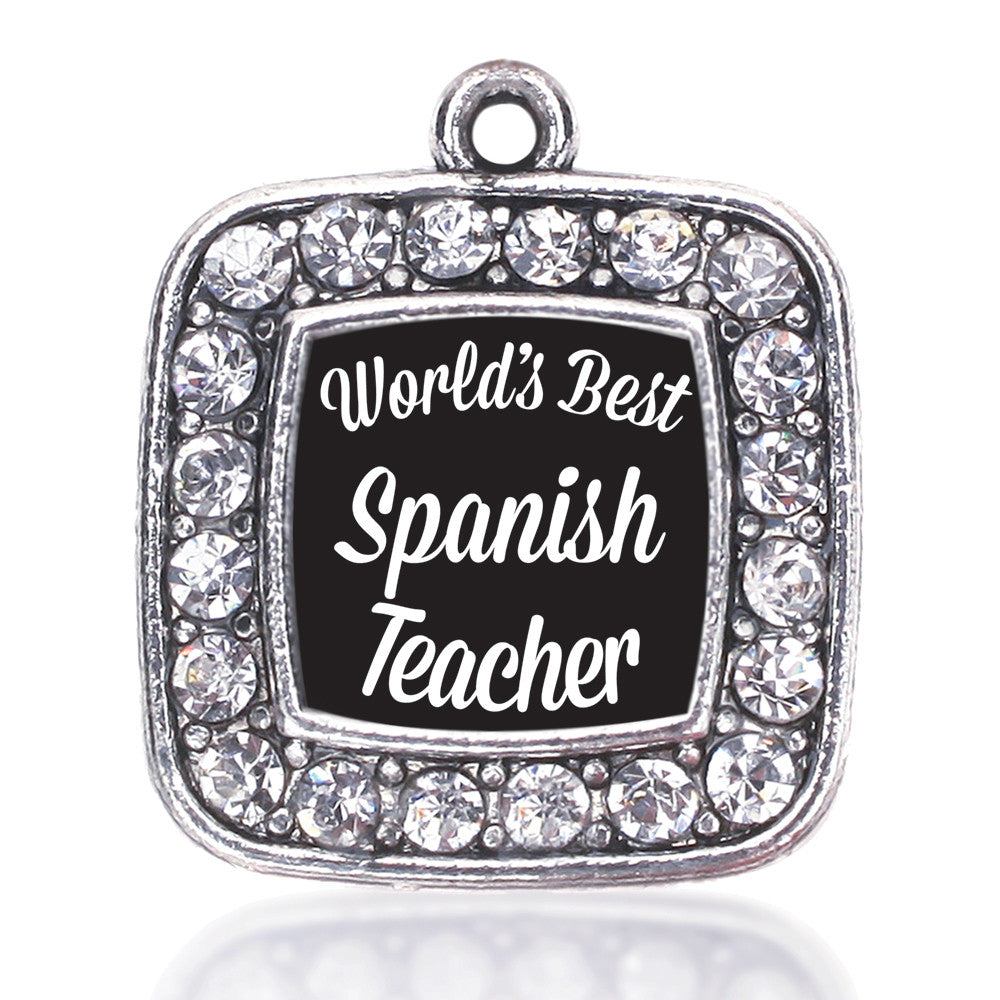World's Best Spanish Teacher Square Charm