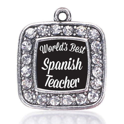 World's Best Spanish Teacher Square Charm