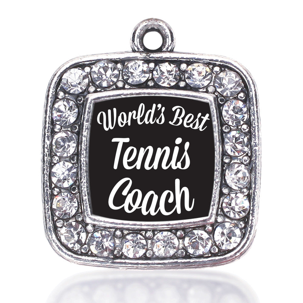 World's Best Tennis Coach Square Charm