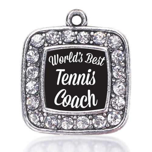 World's Best Tennis Coach Square Charm