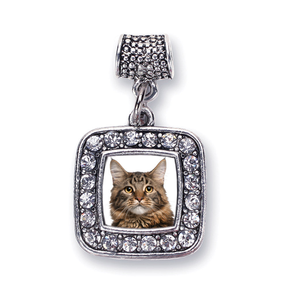 Maine Coon Cat Square Charm