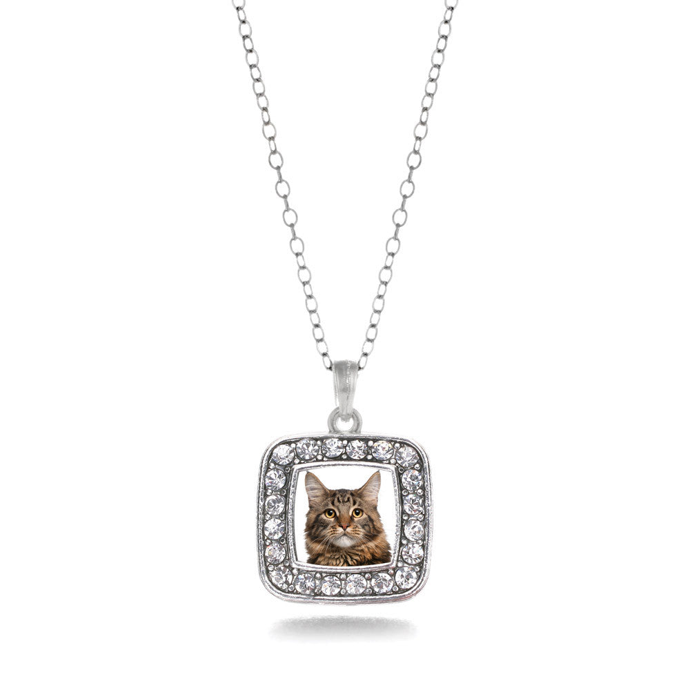 Maine Coon Cat Square Charm
