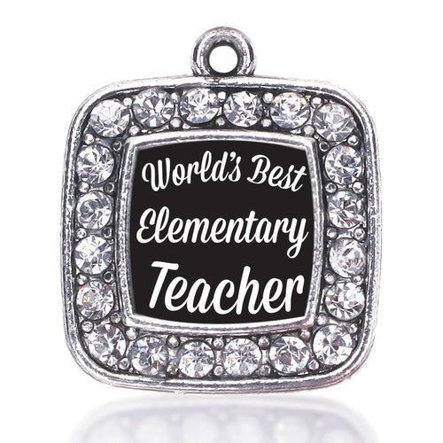 World's Best Elementary School Teacher Square Charm