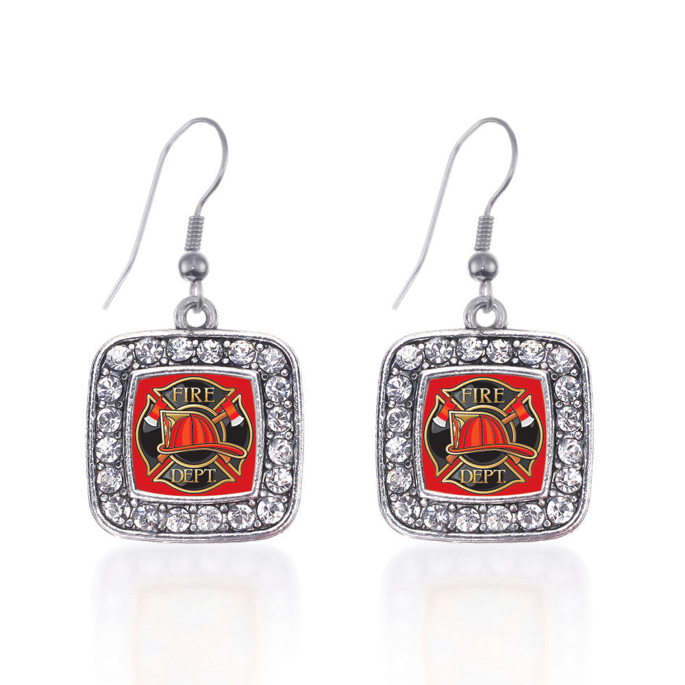 Fire Department Badge Square Charm
