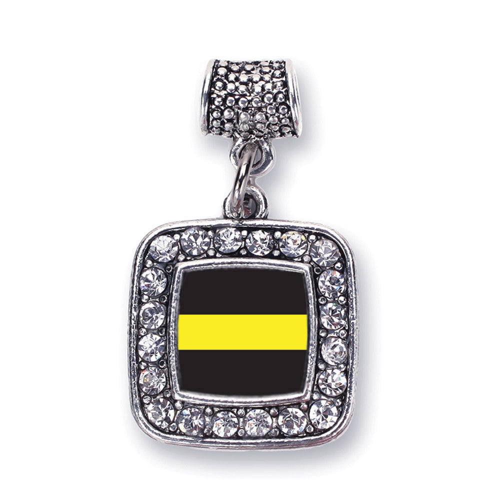 Thin Gold Line Dispatcher Support Square Charm