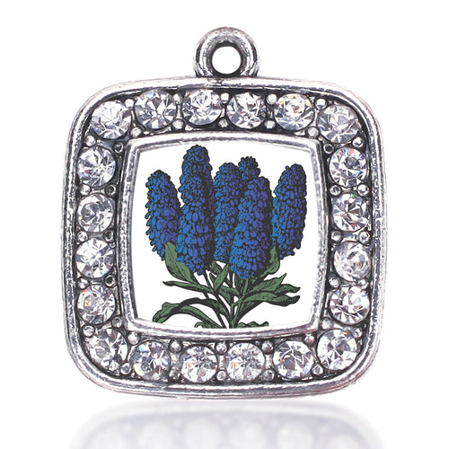 Delphinium Flower Square Charm