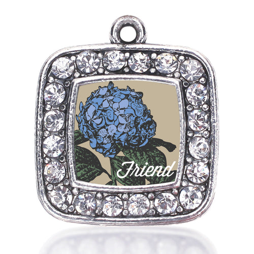 Friend Hydrangea Flower Square Charm