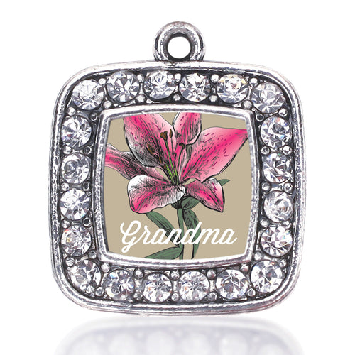 Grandma Lily Flower Square Charm