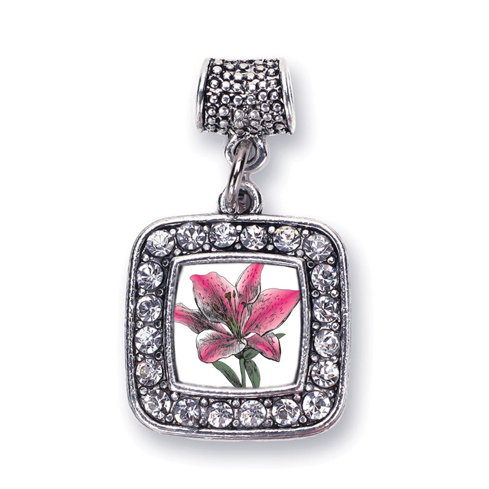 Lily Flower Square Charm