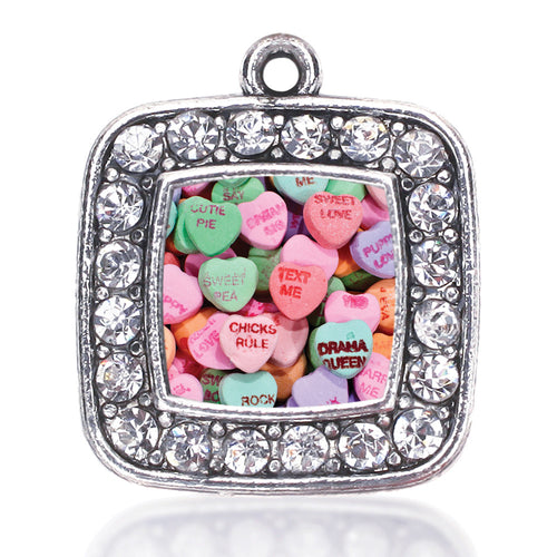 Candy Hearts Square Charm