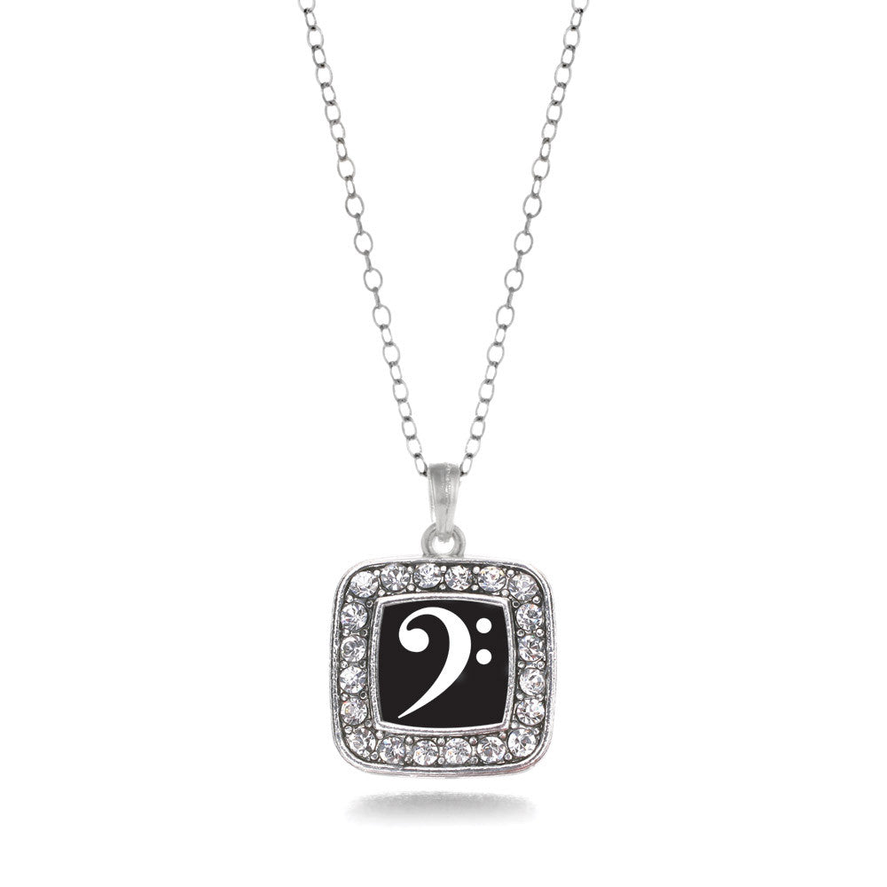 Bass Clef Square Charm