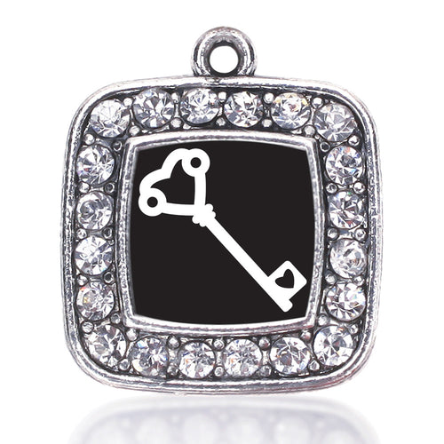 Heart Shaped Key  Square Charm