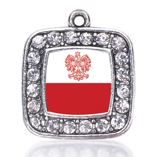 Polish Flag Square Charm