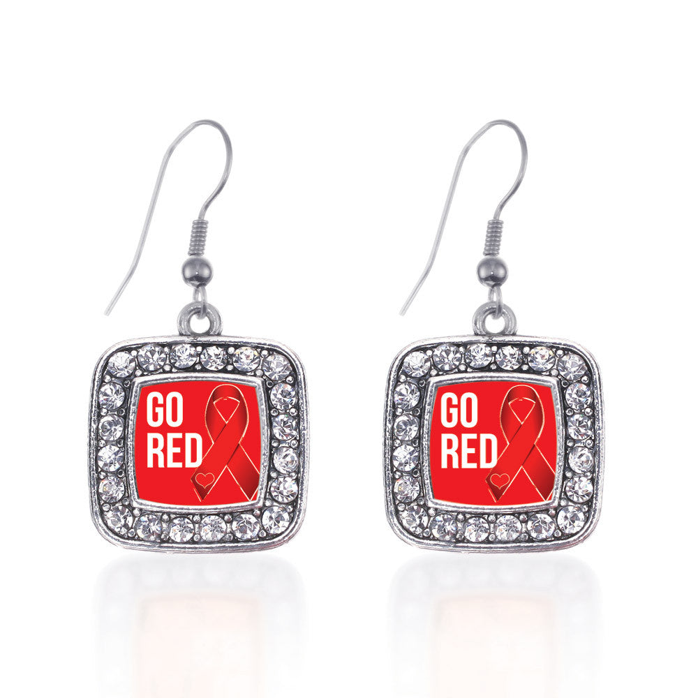Go Red Heart Disease Awareness Square Charm