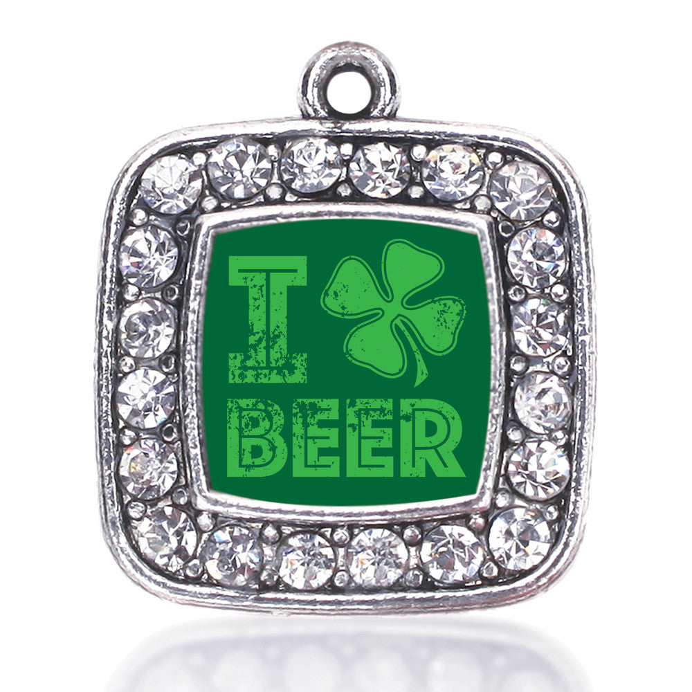 I Love Beer  Square Charm