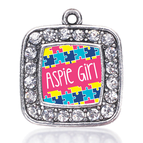 Aspie Girl Square Charm