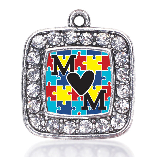Autism Mom Square Charm